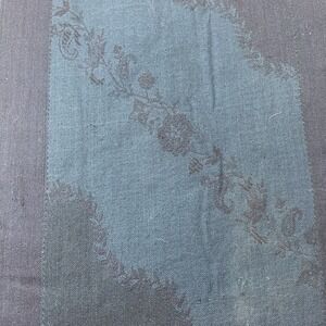 Petanu Scarf Shawl Wrap Silk wool Navy Paisley Fringe Boho Quiet Luxury 88" Long